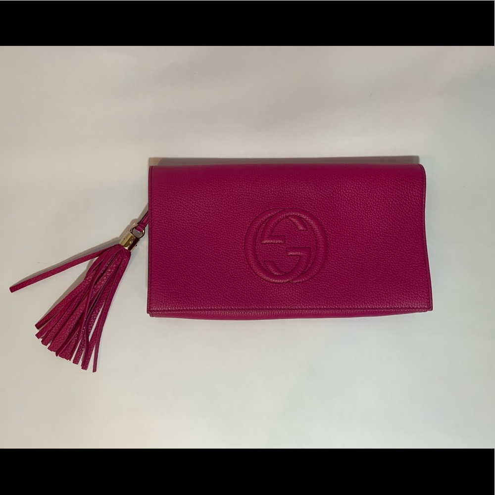 Gucci Soho Clutch - Magenta/Fuchsia - Never Used